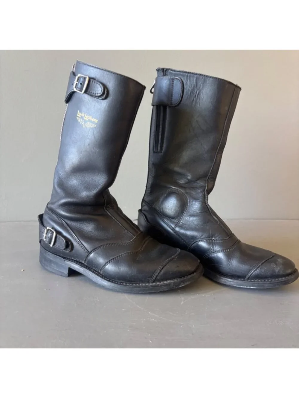 Vintage Lewis Leathers LL178 Motorway Boots Black Leather US Men 7 England Shoes